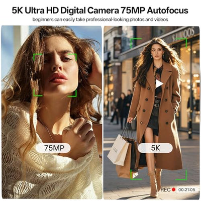 CITALEO 5K Dual-Lens Point-and-Shoot Vlogging Camera Kit