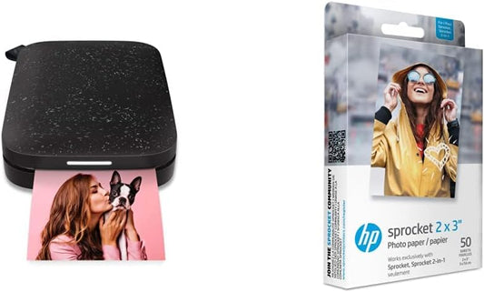 HP Sprocket 2nd Edition Portable Photo Printer Noir