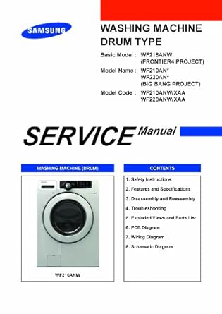 Samsung WF218ANW/XAC Washer Service Repair Manual