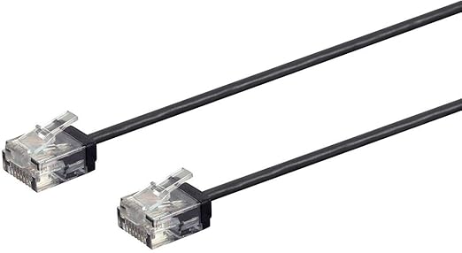 Monoprice 134211 Cat6 0.5ft SlimRun Ethernet Cable - Black — main product image