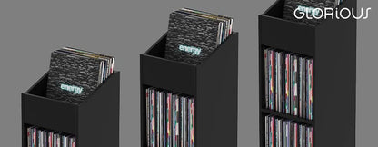 Glorious AMS-RECORD-RACK-330-BLK Record Rack 330 - Vinyl Storage (Black)