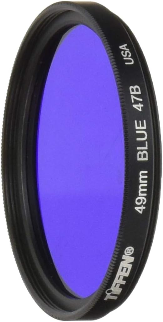 Tiffen 4947B 49mm #47B Blue Filter B&W Photography