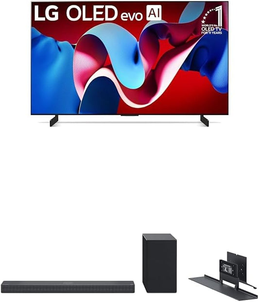 LG OLED42C4PUA 42-Inch 4K OLED TV with SC9S Soundbar