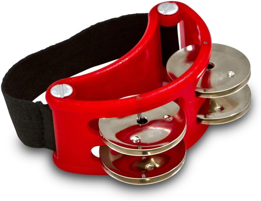 Latin Percussion LP188 Foot Tambourine - Nickel Jingles