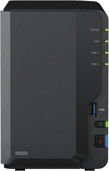 Synology DS223 Diskstation NAS + 2x 4TB WD Red Plus HDD