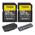Sony SFG128TT1_K10 128GB UHS-II SD Card Reader Bundle