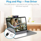 CENGNIAN 1080p HD USB Webcam with Noise-Reducing Microphone