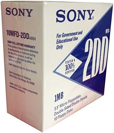 Sony 3.5" Floppy Disks Double Density 10-Pack