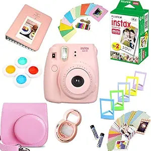 Fujifilm Mini 8 Instax Instant Camera Pink Bundle