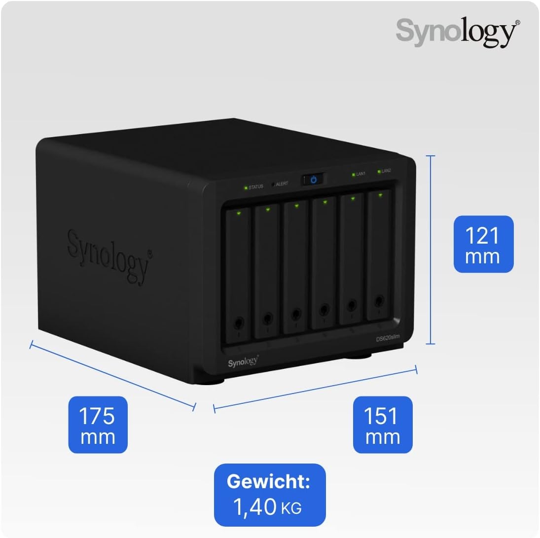 Synology DS620slim DiskStation 6-Bay NAS Storage System