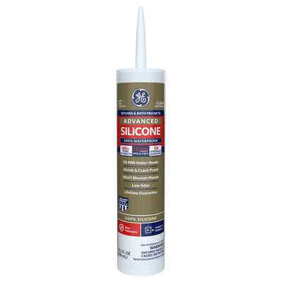 GE 2812562 Advanced Silicone Kitchen & Bath Caulk 12pk