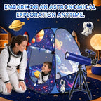 UncleHu 80mm Kids Telescope and Pop-Up Space Tent Set