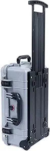 Pelican 1510 case Silver & Black with Foam — main product image