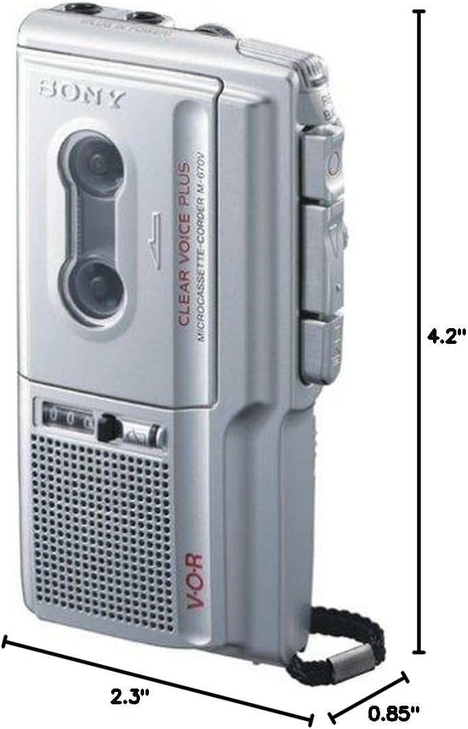 Sony M675V Microcassette Voice Recorder with VOR