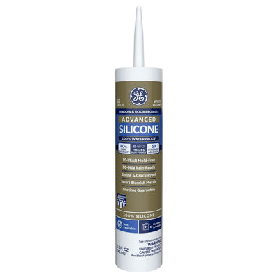 GE 2811093 Advanced Silicone Window & Door Caulk White