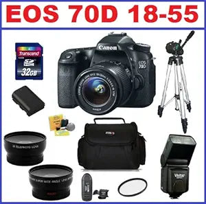 Canon EOS 70D DSLR Camera - 18-55mm Lens + Pro Accessories Kit