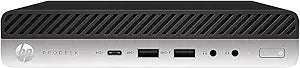 HP ProDesk 600 G4 Mini PC, i5, 256GB SSD, Windows 10 Pro (Renewed)
