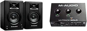 M-Audio M-Track Solo Recording Bundle with BX3 Speakers