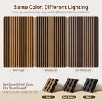Amsleekey Teak Acoustic Wood Slat Wall Panels, 4 Pack