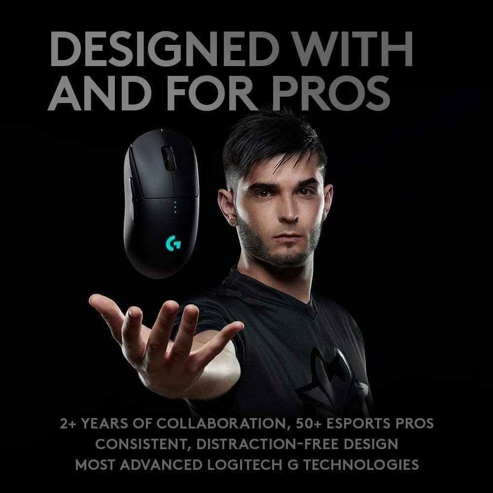 Logitech G Pro Wireless Gaming Mouse, HERO 25K, Renewed