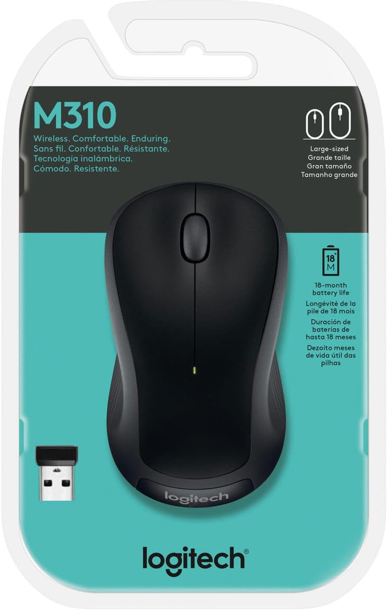 Logitech 910-004277 Wireless Mouse M310 - Black