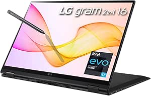 LG 16T90P Gram 16" 2-in-1 Laptop, i7, 16GB, 1TB SSD, Pen