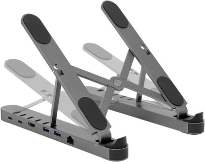 Monoprice 6-in-1 Portable Folding Laptop Stand USB-C Dock