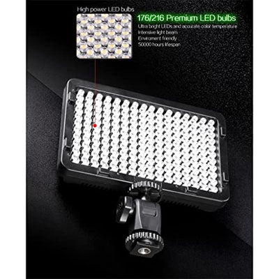 QWERAXZG Bi-Color Pocket LED Video Light