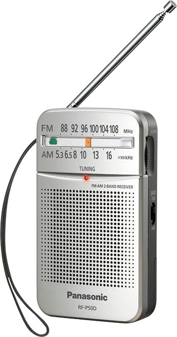 Panasonic RF-P50DGC-S Pocket AM/FM Radio - Silver