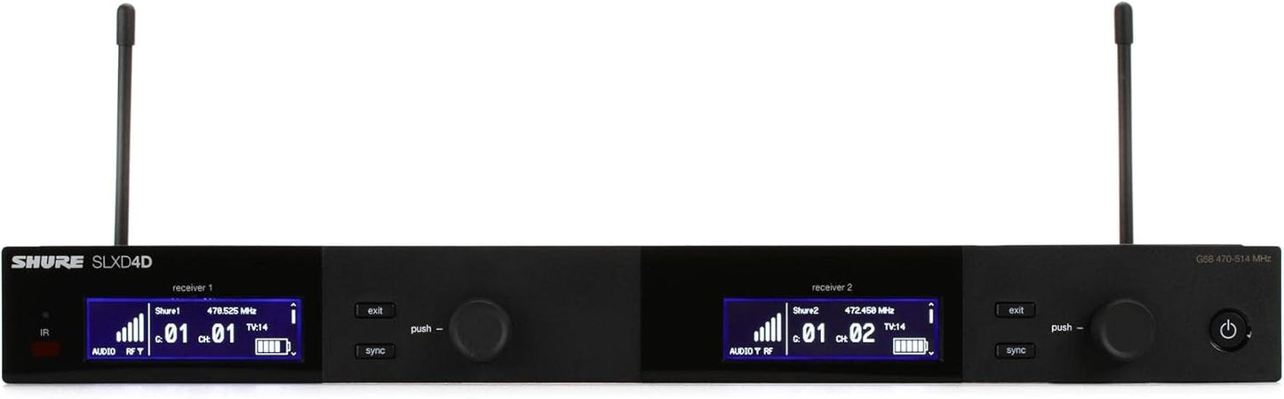 Shure SLXD4D=-G58 Dual Channel Wireless Receiver