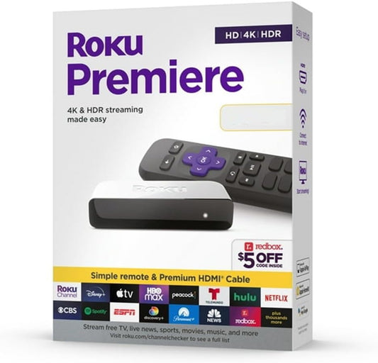 Roku 3920R Premiere 4K/HDR Streaming Media Player HDMI