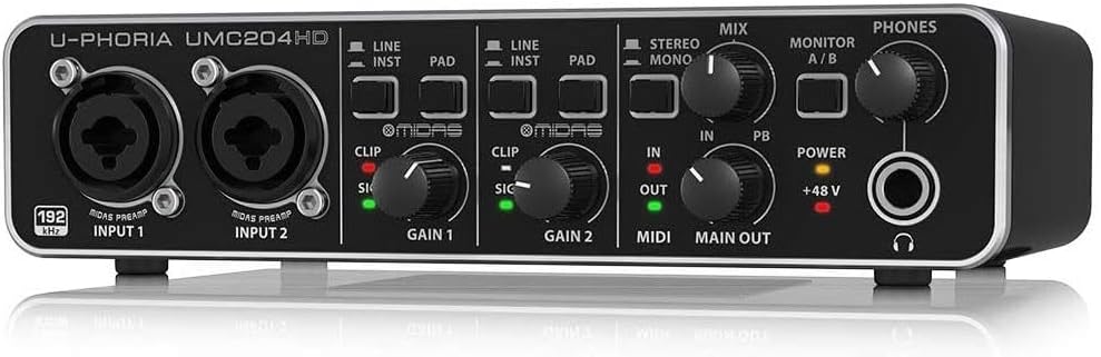 Behringer UMC204HD U-Phoria USB Audio MIDI Interface