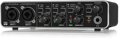 Behringer UMC204HD U-Phoria USB Audio MIDI Interface