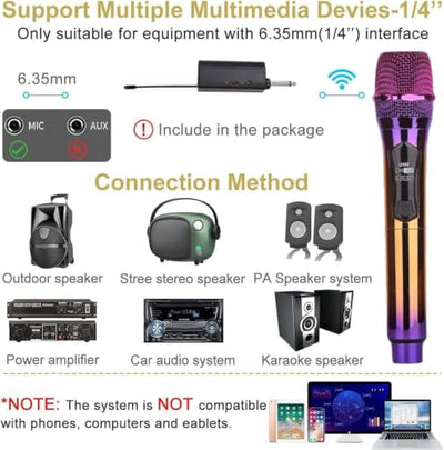 CXVX Rechargeable UHF Wireless Handheld Microphone System