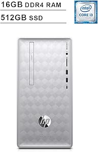 HP Pavilion 590 Desktop i3-8100 16GB RAM 512GB SSD Renewed