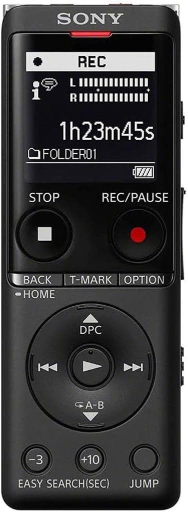 Sony ICDUX570B.CE7 - Digital Voice Recorder, 4GB, USB - Black