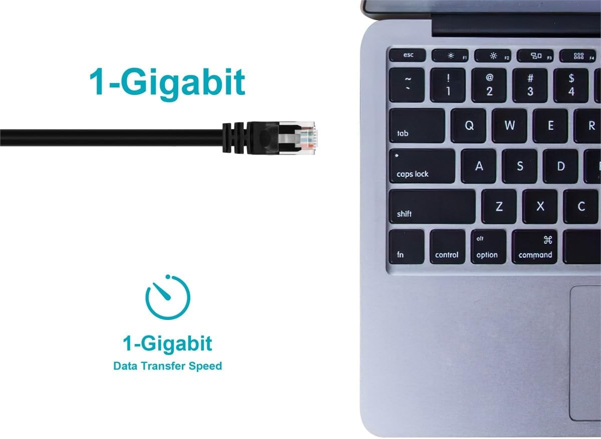 Monoprice 103363 Cat5e 2ft Black Patch Cable