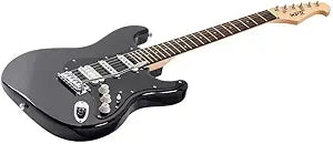Monoprice 610370 Indio Series California Classic Solid-Body Guitar - Black — main product image