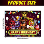 DYUER 5 Nights Freddy's Fabric Party Photo Backdrop