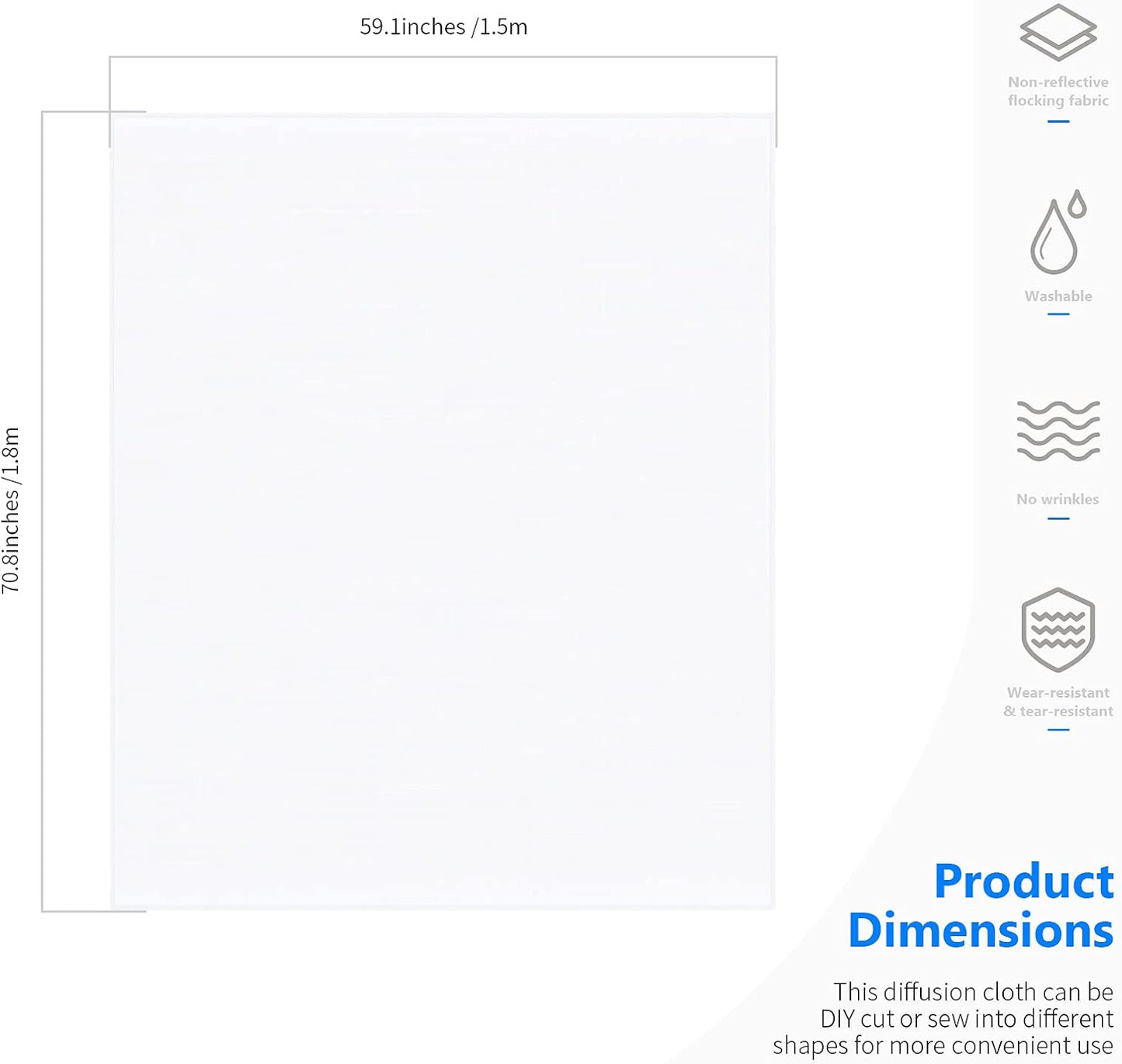 Neewer 10086105 Diffusion Fabric 2 Yard Photography Softbox