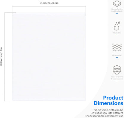 Neewer 10086105 Diffusion Fabric 2 Yard Photography Softbox