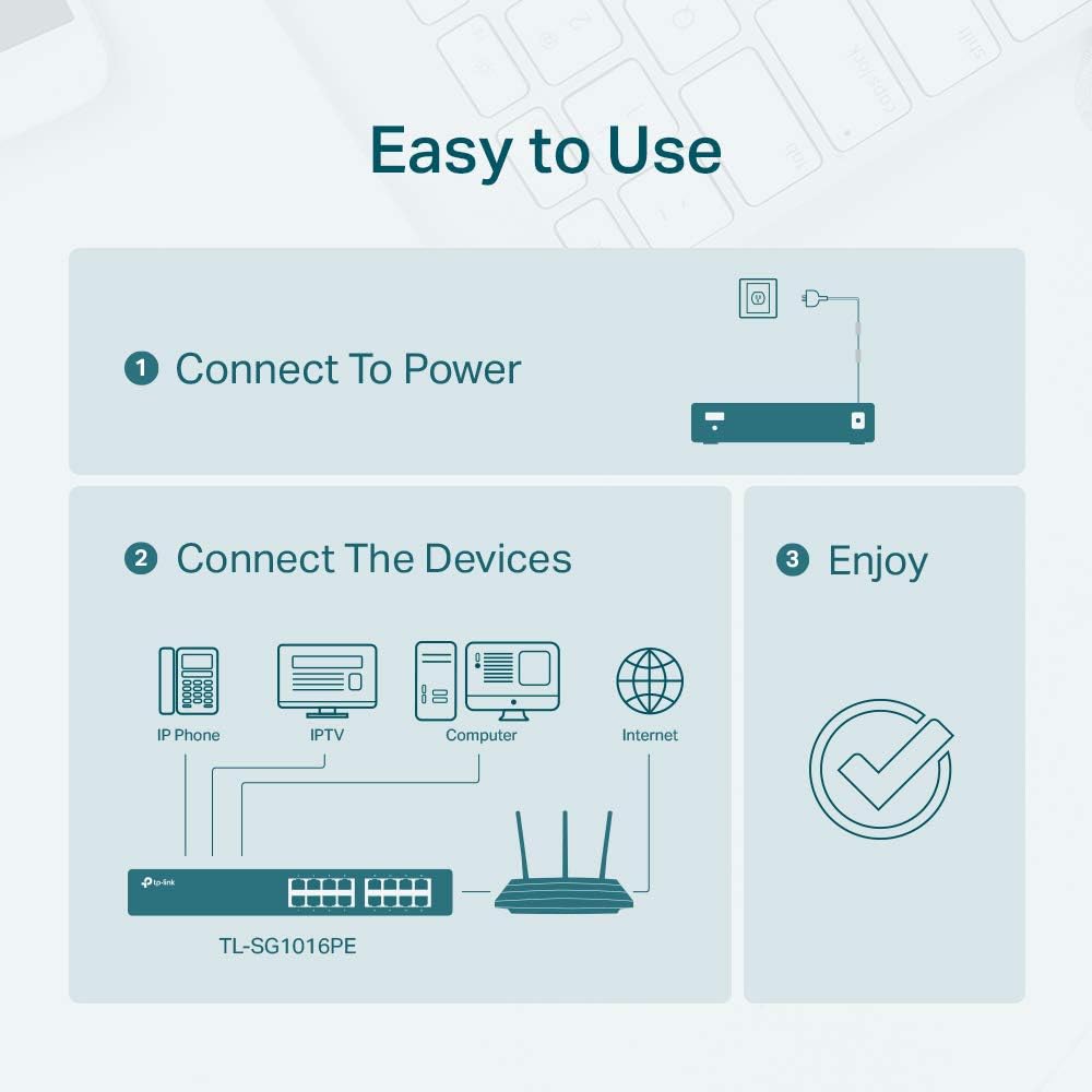 TP-Link TL-SG1016PE 16-Port Gigabit PoE+ Easy Smart Switch