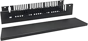 Monoprice 142827 2U Metal Rackmount Cable Management Panel — main product image