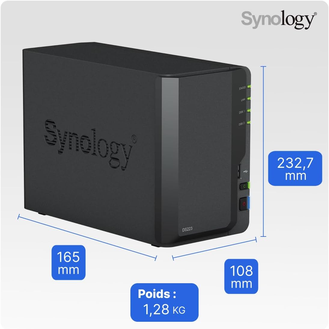 Synology DS223 DiskStation 2-Bay NAS