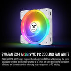 Thermaltake CL-F170-PL14SW-A SWAFAN EX 14 ARGB White Cooling Fan 3-Pack