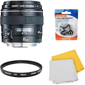 Canon EF 85mm f/1.8 USM Telephoto Lens Bundle