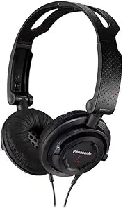 Panasonic RP-DJS150M Foldable Headphones with Microphone - Black