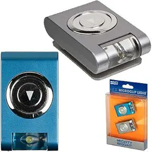 Mighty Bright Microclip LED Lights Blue/Silver 2-Pack