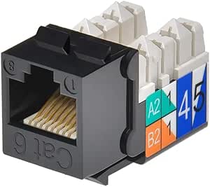 Monoprice 105378 Cat6 Punch Down Keystone Jack - Black