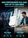 KradGingo Dual-Band WiFi Range Extender with Ethernet Port